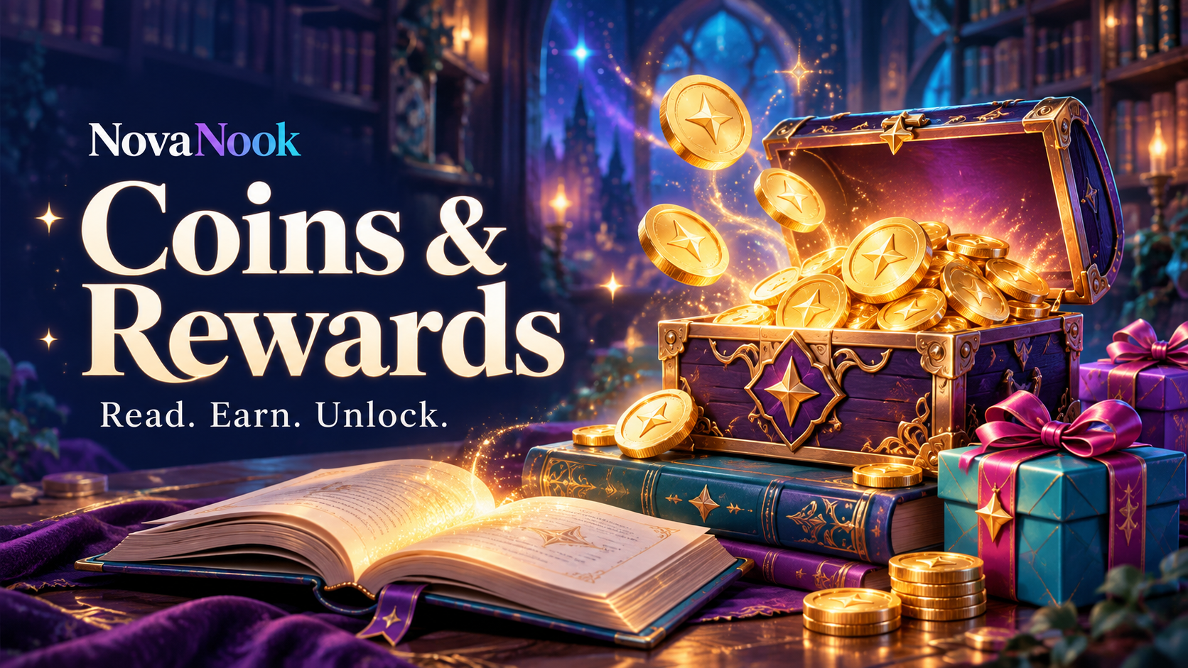 NovaNook Coins and Rewards: Read. Earn. Unlock.
