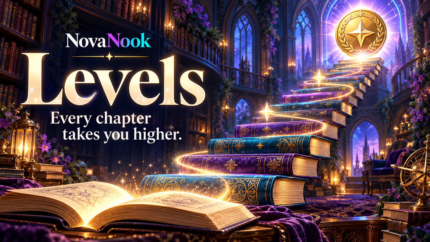 NovaNook Levels: Every chapter takes you higher.