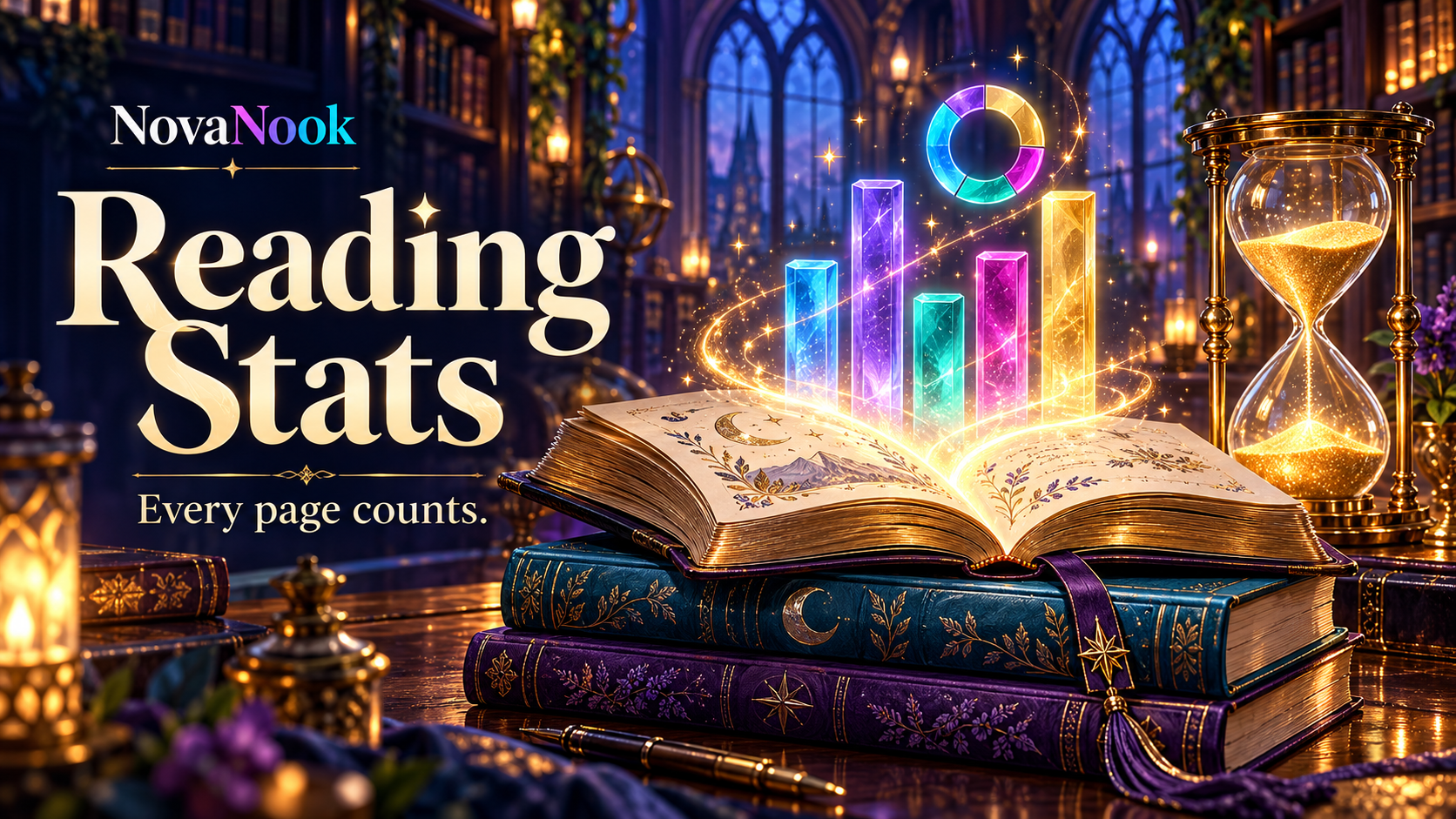 NovaNook Reading Stats: Every page counts.
